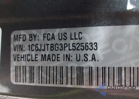 2023 Jeep Gladiator Rubicon 4X4 z USA, uszkodzony, nr VIN 1C6JJTBG3PL525633